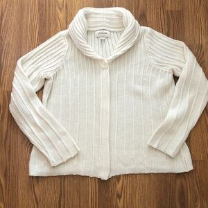 St. John's Bay Women's Cream Cardigan Sweater